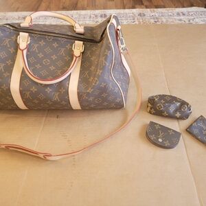 Stylish Monogram Duffel Bag with Accessories